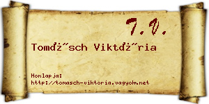 Tomásch Viktória névjegykártya